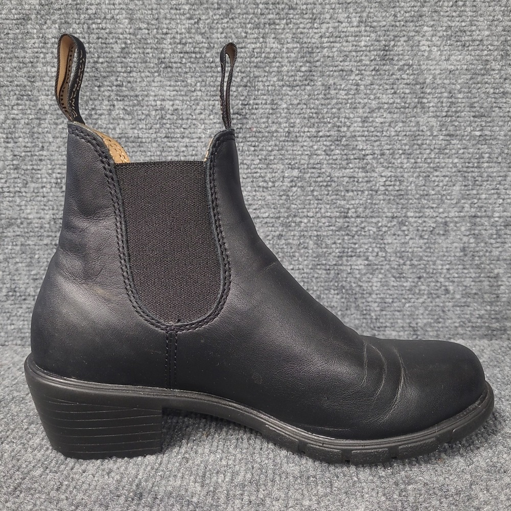 Blundstone  Womens Black Leather Chelsea Boots 1671 US Size 6.5 Block Heel - Picture 8 of 13